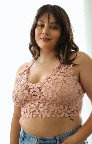 Crochet Daisy Bralette - Plus