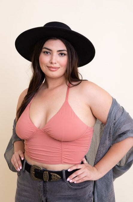 Plus Size Ruched Bralette