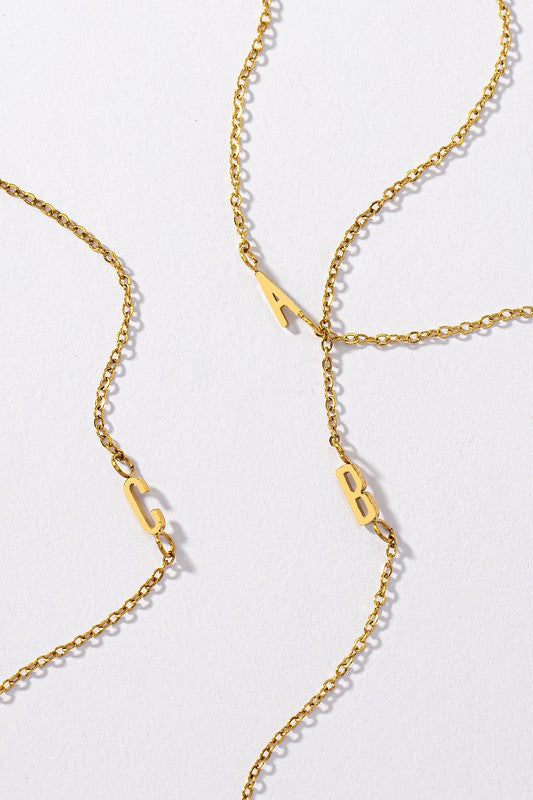 Initial Gold Dipped Pendant Necklaces, Mother's Day