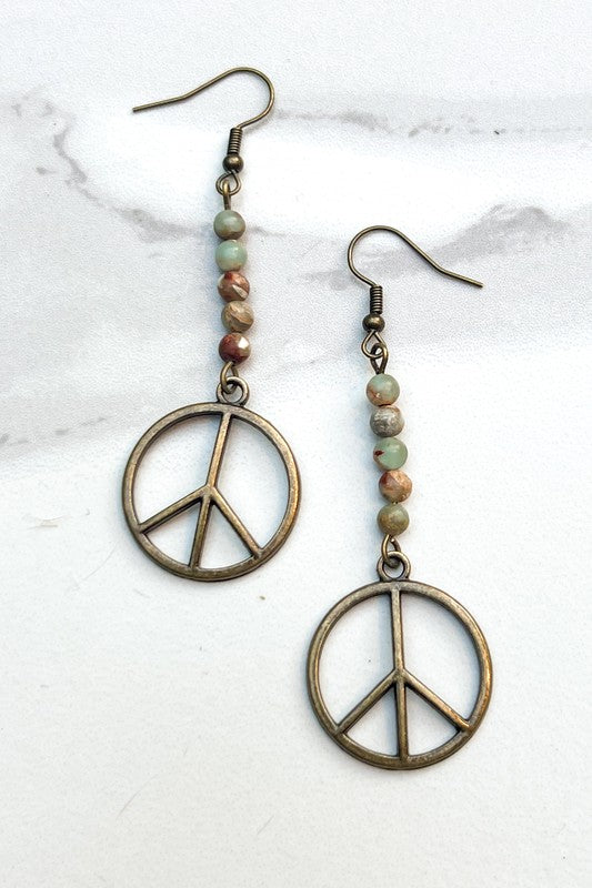 Peace and Stone Earrings