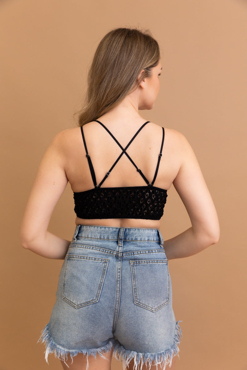 Crochet Lacey Padded Bralette
