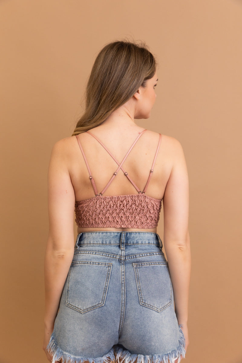 Crochet Lacey Padded Bralette