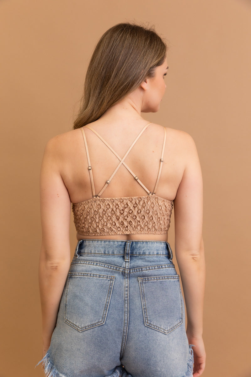 Crochet Lacey Padded Bralette