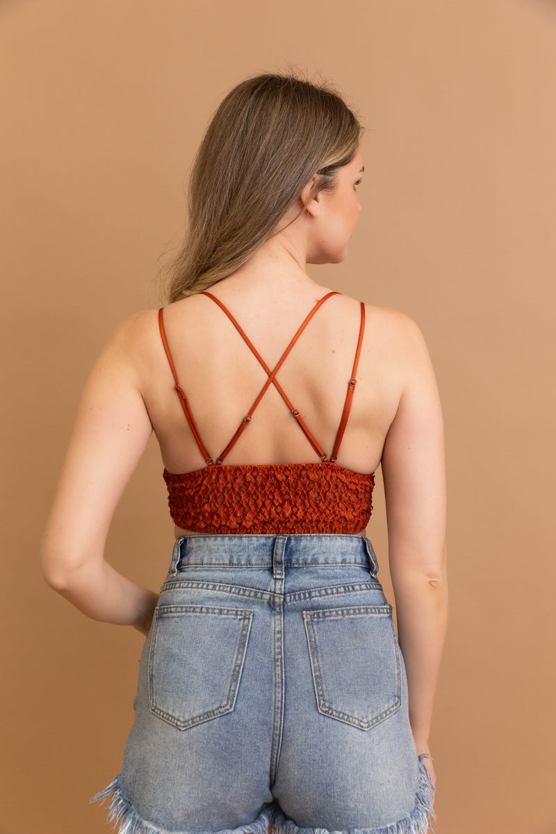 Crochet Lacey Padded Bralette
