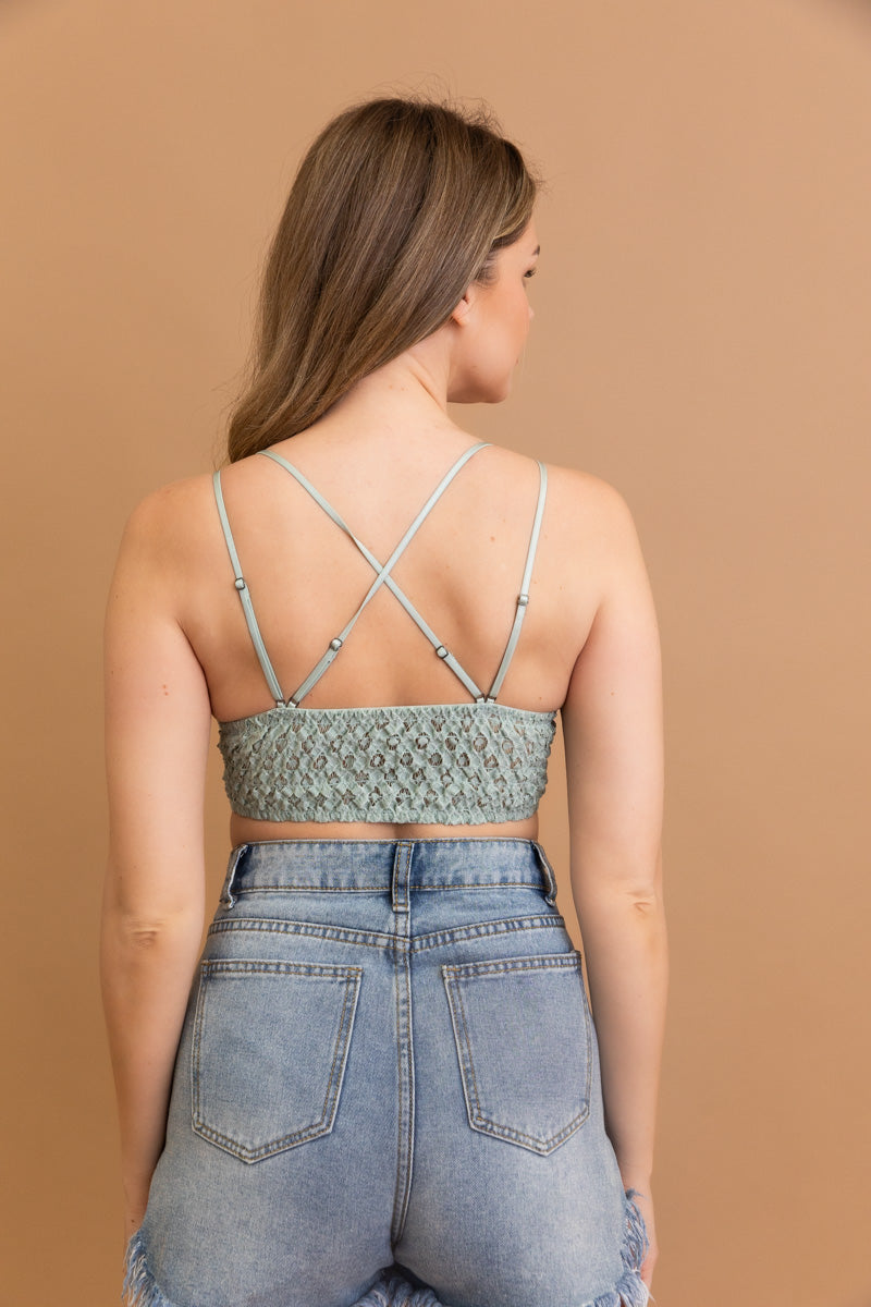 Crochet Lacey Padded Bralette