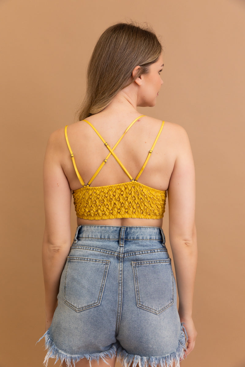 Crochet Lacey Padded Bralette