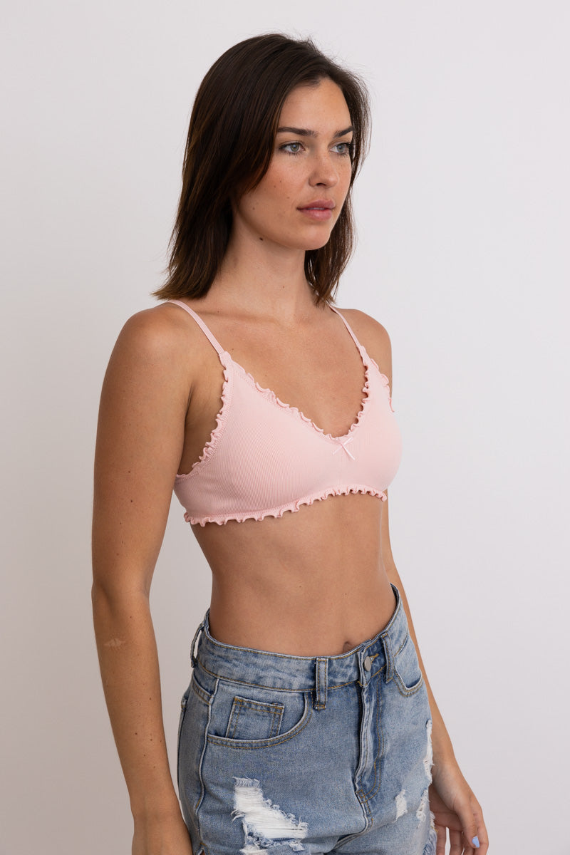 Seamless Bow Tie Triangle Bralette