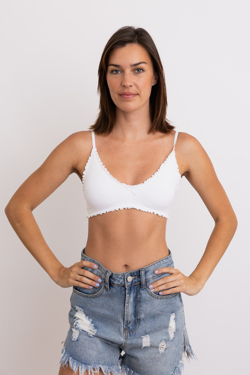 Seamless Bow Tie Triangle Bralette