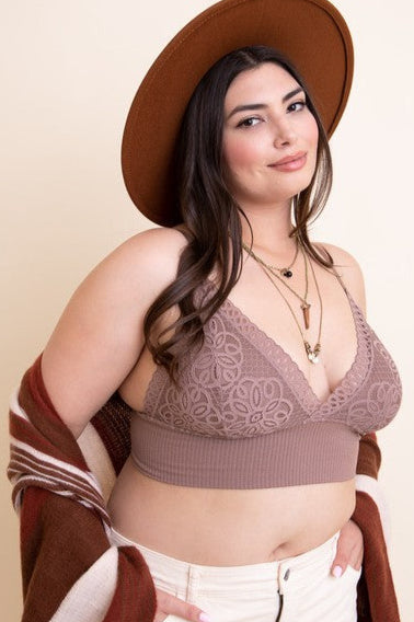 lace boho plus sized bralettes detail