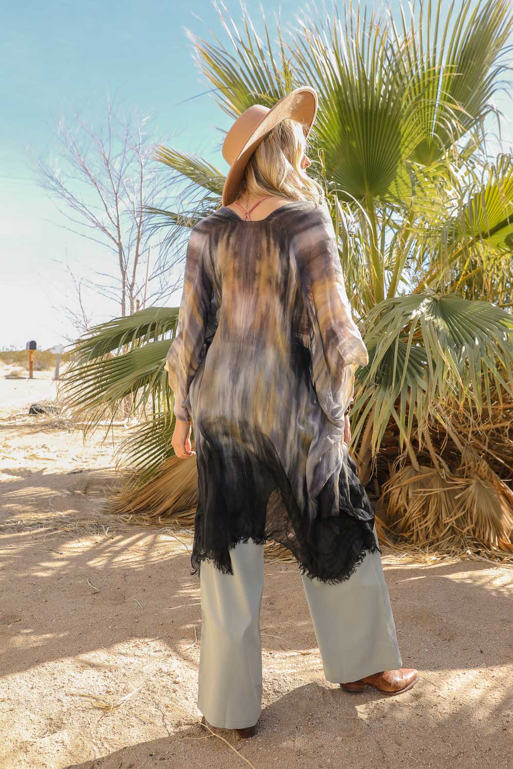 Ombre Tie Dye Kimono