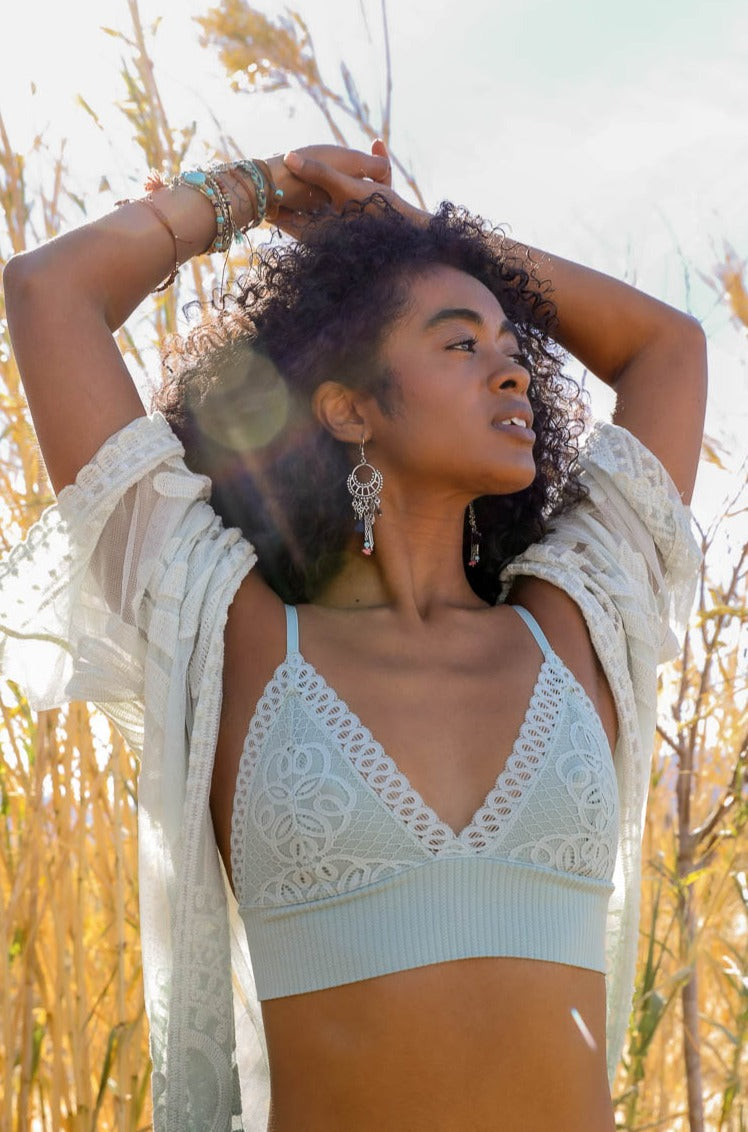 Waistband Loop Lace Brami Bralette Small / Sage