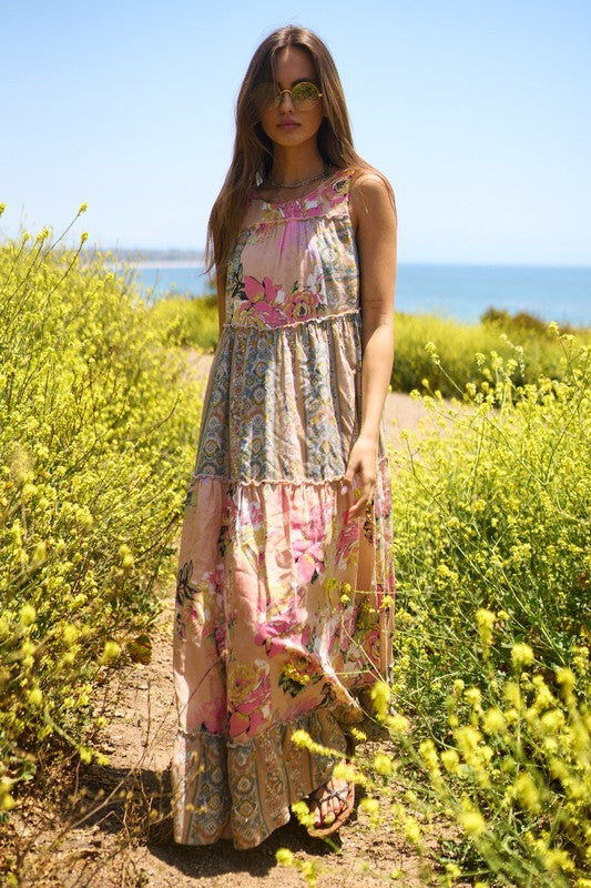 Shop boho maxi dresses patchwork solids and florals for less!
