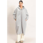 Cozy Overload Oversized Longline Zip-Up Hoodie Jacket