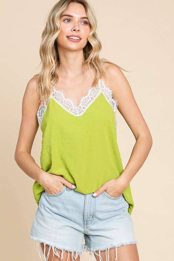 Eyelash Lace Cami Tank Top