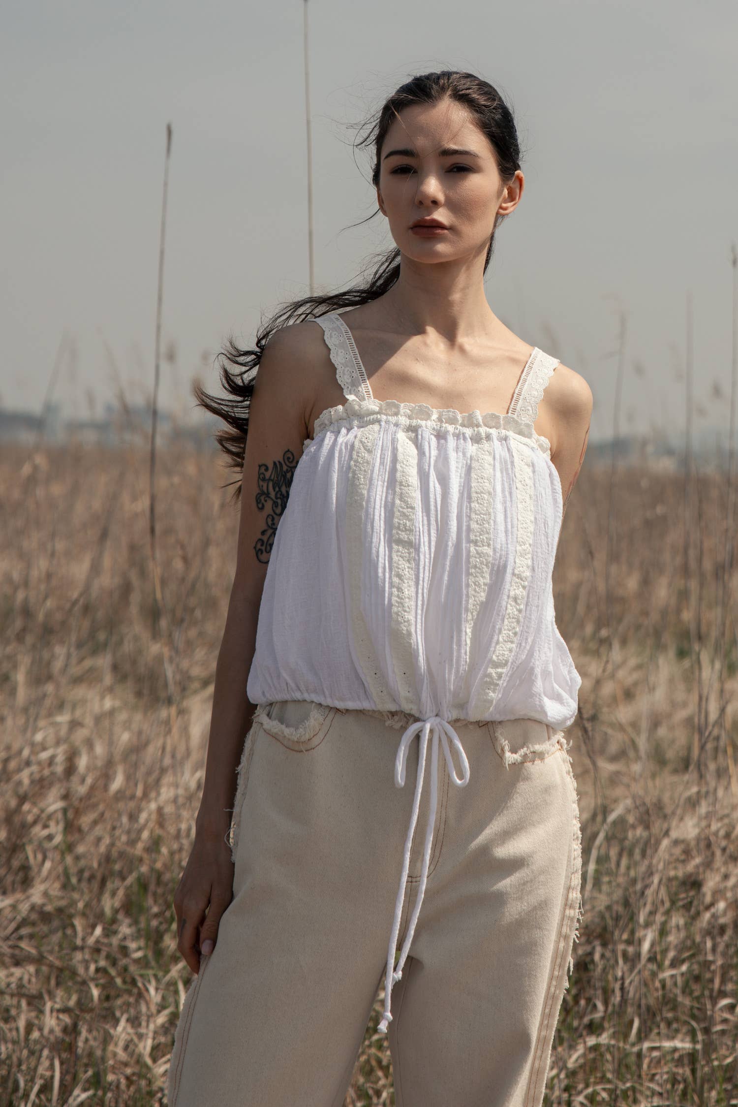 Balloon Lace Tank Top