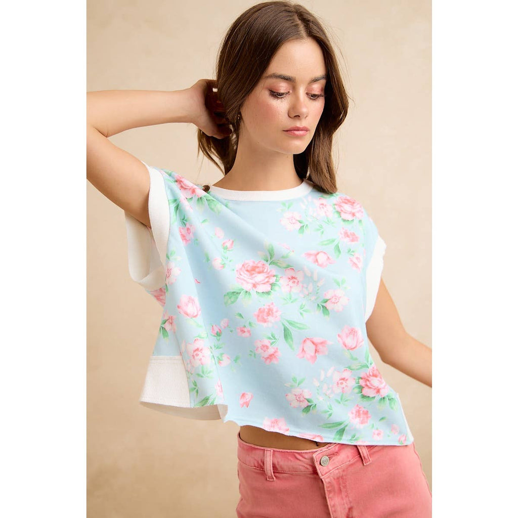 Floral Open Back Top