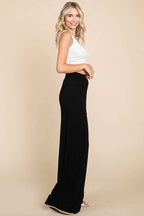 SMOCKING WAIST WIDE POCKET PANTS