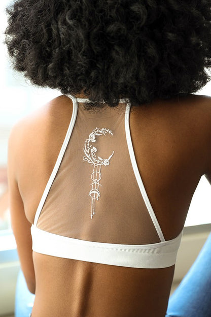 Moon Dream Catcher Tattoo Mesh Bralette