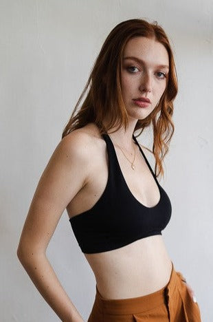 Solid Padded Halter Bralette