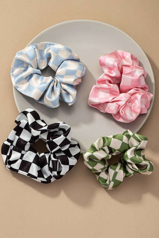 Check Hair Scrunchies