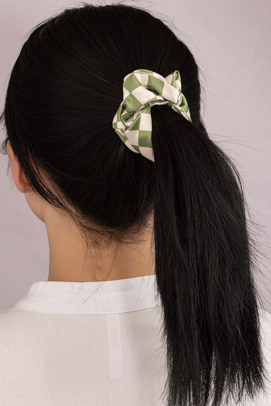 Check Hair Scrunchies