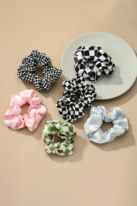 Check Hair Scrunchies