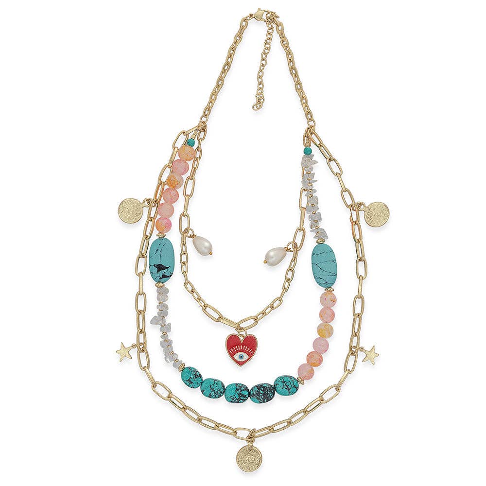 Knowing Heart Layered Charm Necklace