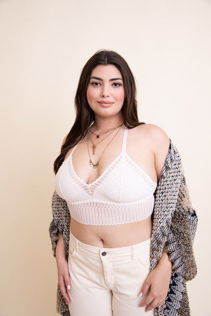 Plus Size Lace Racerback Bralette