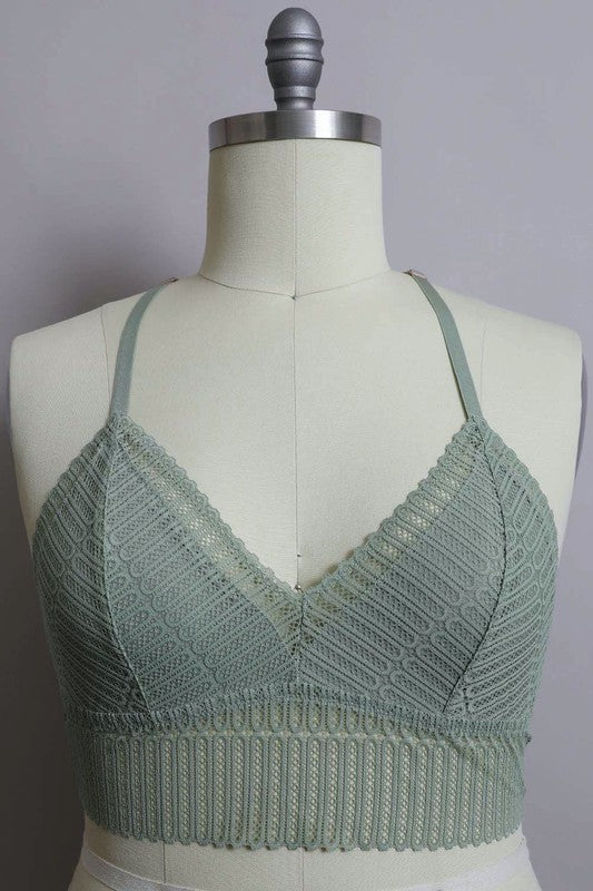 Plus Size Lace Racerback Bralette