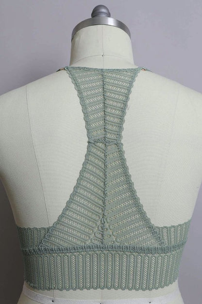 Plus Size Lace Racerback Bralette