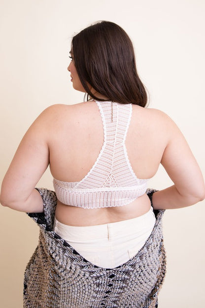 Plus Size Lace Racerback Bralette