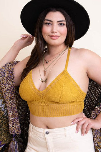 Plus Size Lace Racerback Bralette