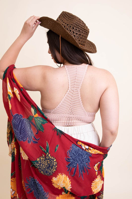 Plus Size Lace Racerback Bralette