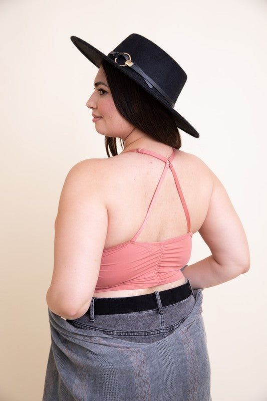 Plus Size Ruched Bralette Tank