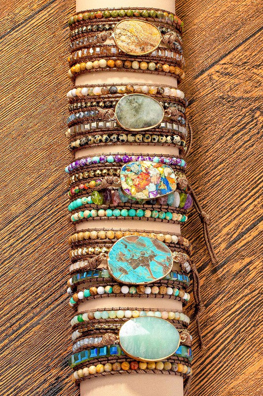 Boho Wrap Stone Bracelet