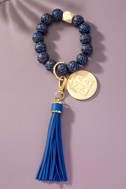 Wood Bead Wristlet - Mama Keychain