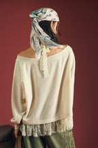Lace Layers Sweater Knit Top