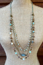 Boho Magnetic Layering Stone Necklace
