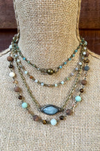 Boho Magnetic Layering Stone Necklace
