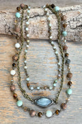 Boho Magnetic Layering Stone Necklace