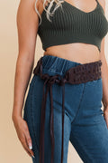 Wide Tie On Wrap Belt