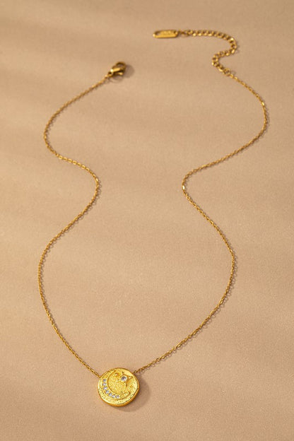 Celestial Tiny Pendant Charm Necklace, Spring Trends