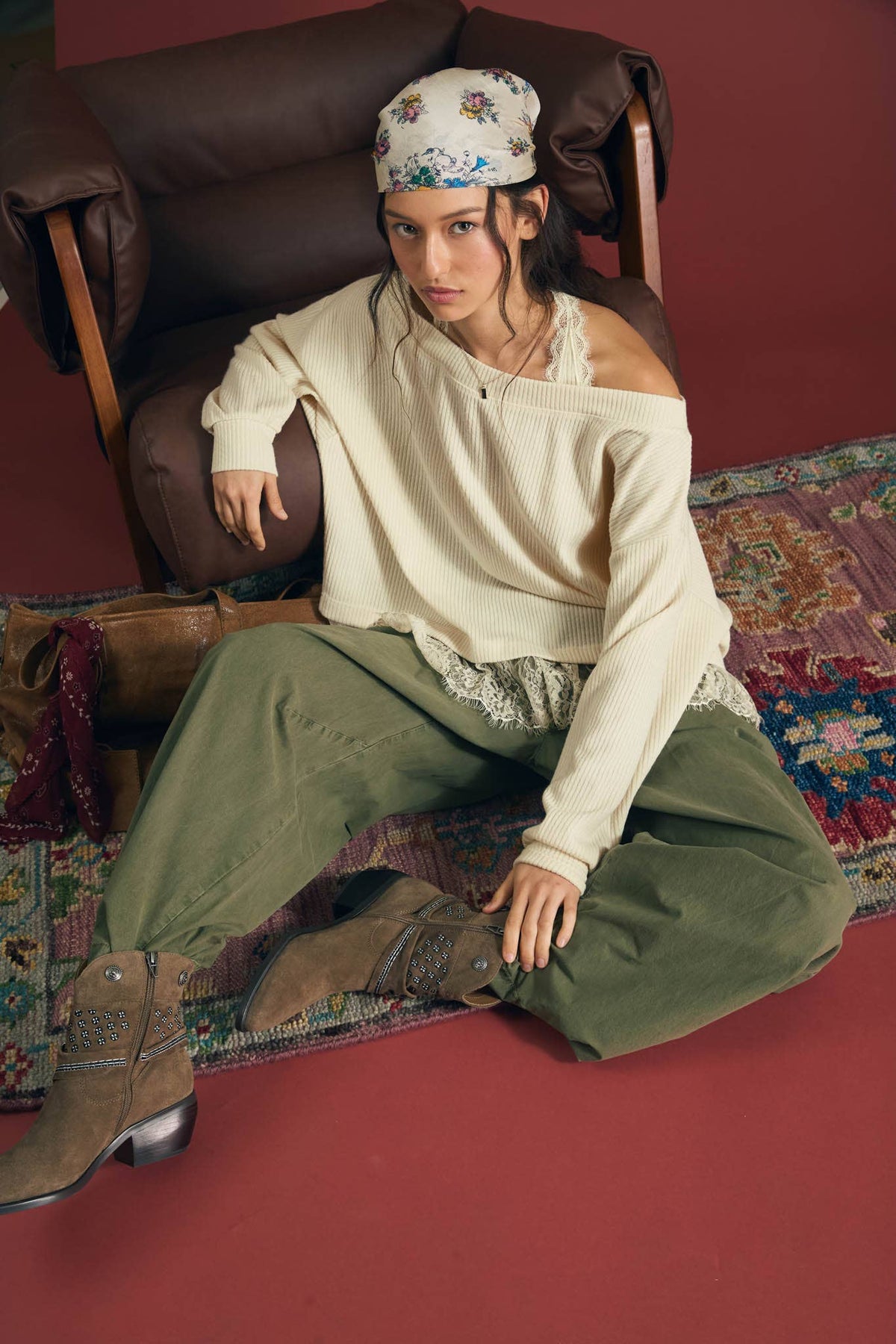 Lace Layers Sweater Knit Top