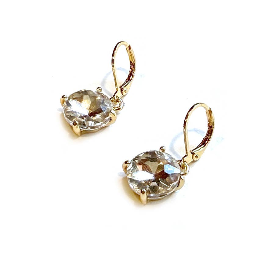 12mm Round AB Drop Earrings