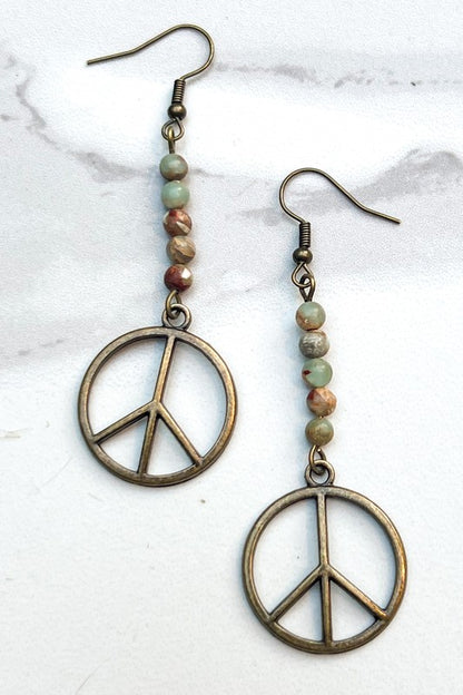 Peace and Stone Earrings