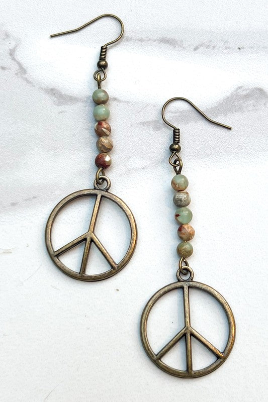 Peace and Stone Earrings