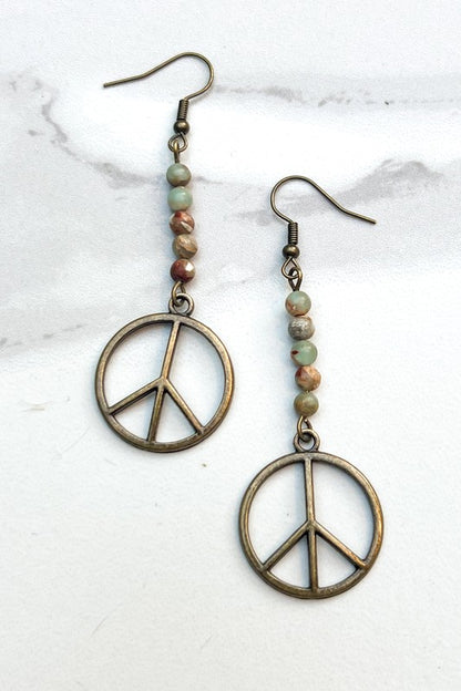 Peace and Stone Earrings