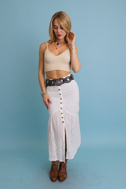 Concho Boho Eyelet Oval Disc Belt