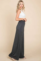 SMOCKING WAIST WIDE POCKET PANTS
