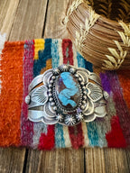 Handcrafted Egyptian Turquoise & Sterling Silver Cuff Bracelet by Randall Endito